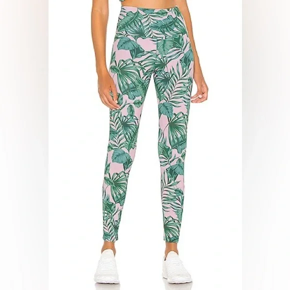 BEACH RIOT Piper Legging in Pink Palm size Medium - Picture 2 of 4